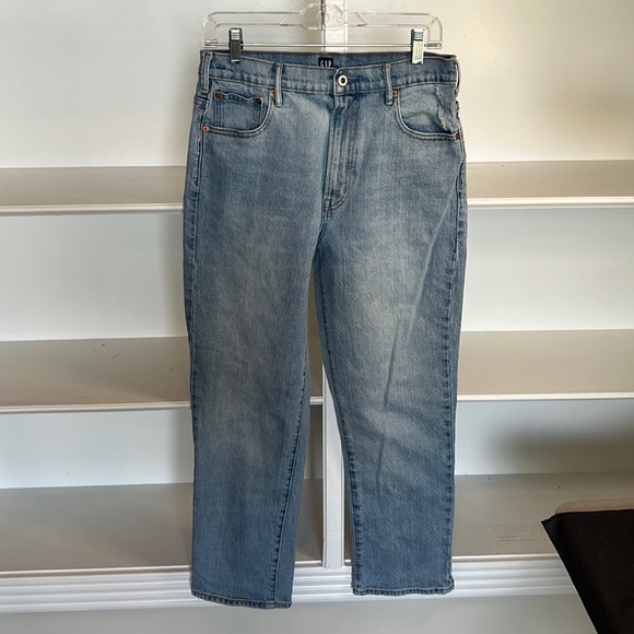Gap Cone Denim Light Indigo Wash High Rise Wide Straight Jean - 30 R - Picture 3 of 9